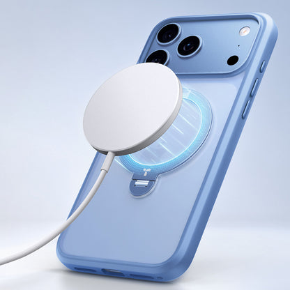 MagSafe Case for Apple iPhone 18 Pro / 17 Pro, Torras, Ostand Spin, Blue