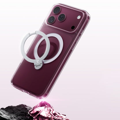Coque MagSafe pour Apple iPhone 18 Pro / 17 Pro, Torras, Ostand Spin, Transparente