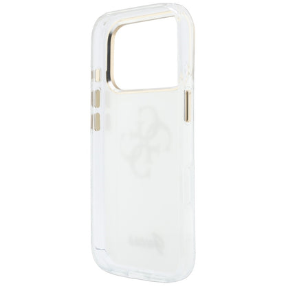 Coque pour Apple iPhone 18 Pro, Guess, IML 4G Metal Script, Blanche