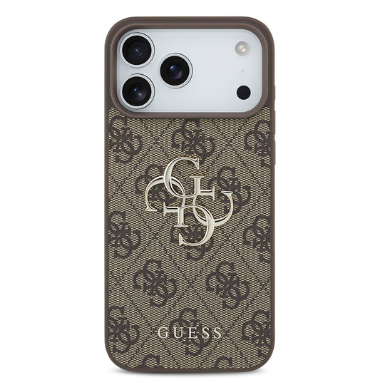 Coque pour Apple iPhone 18 Pro Max / 17 Pro Max, Guess, 4G Big Logo, Marron