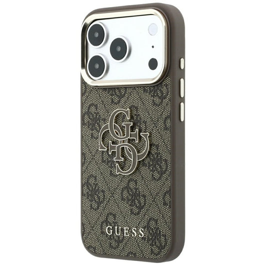 Case for Apple iPhone 18 Pro Max / 17 Pro Max, Guess, 4G Big Resin Logo, Brown