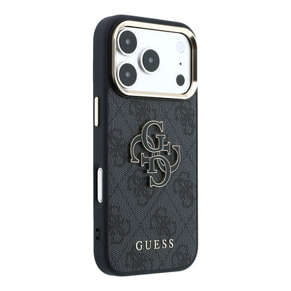 Coque pour Apple iPhone 18 Pro Max / 17 Pro Max, Guess, Logo Résine 4G Grand, Noire