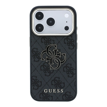 Coque pour Apple iPhone 18 Pro Max / 17 Pro Max, Guess, Logo Résine 4G Grand, Noire