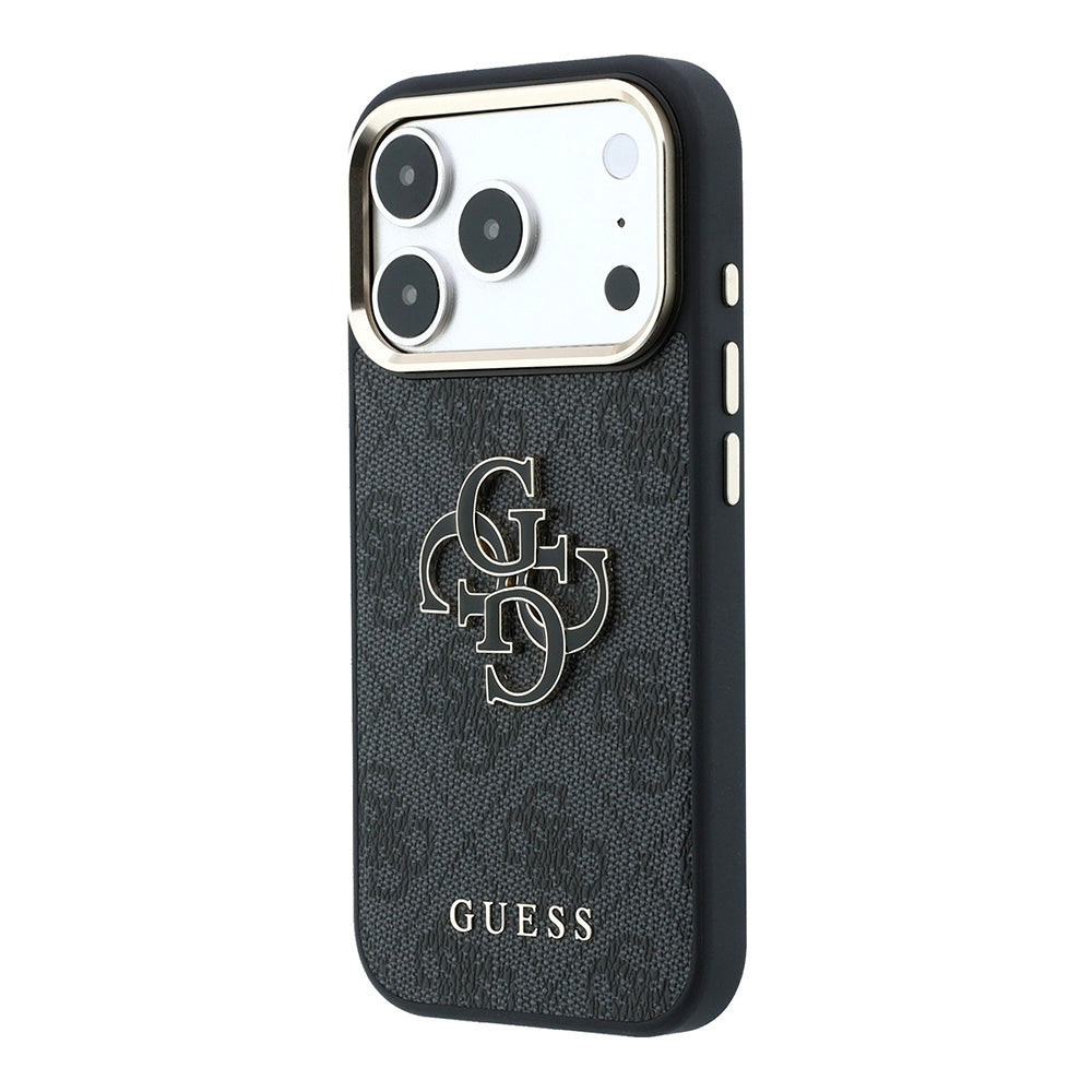 Coque pour Apple iPhone 18 Pro Max / 17 Pro Max, Guess, Logo Résine 4G Grand, Noire