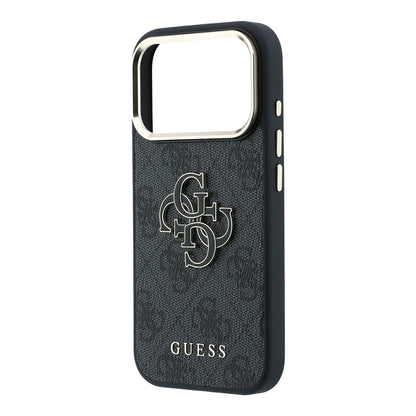 Coque pour Apple iPhone 18 Pro Max / 17 Pro Max, Guess, Logo Résine 4G Grand, Noire