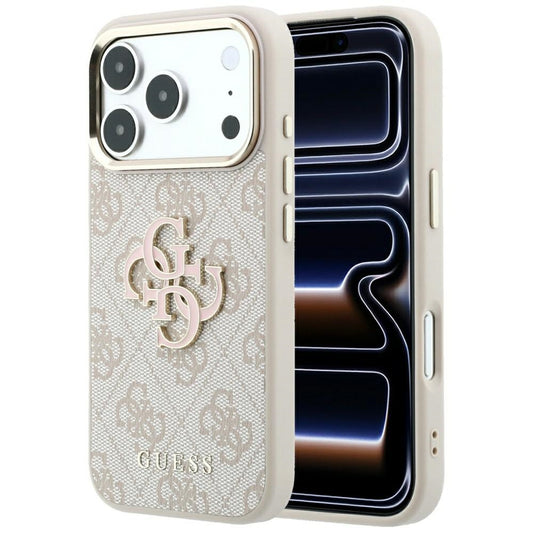Case for Apple iPhone 18 Pro Max / 17 Pro Max, Guess, 4G Big Resin Logo, Pink