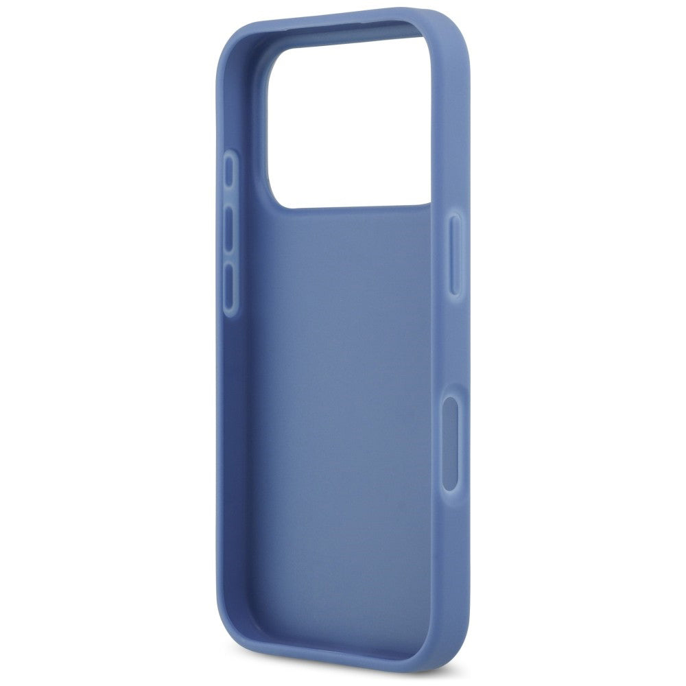 Coque pour Apple iPhone 18 Pro Max / 17 Pro Max, Guess, 4G Double Card Triangle, bleue