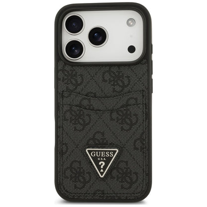 Case for Apple iPhone 18 Pro Max / 17 Pro Max, Guess, 4G Double Card Triangle, Black