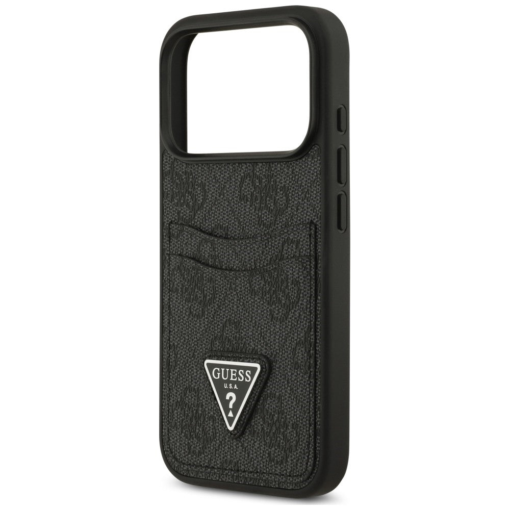 Case for Apple iPhone 18 Pro Max / 17 Pro Max, Guess, 4G Double Card Triangle, Black