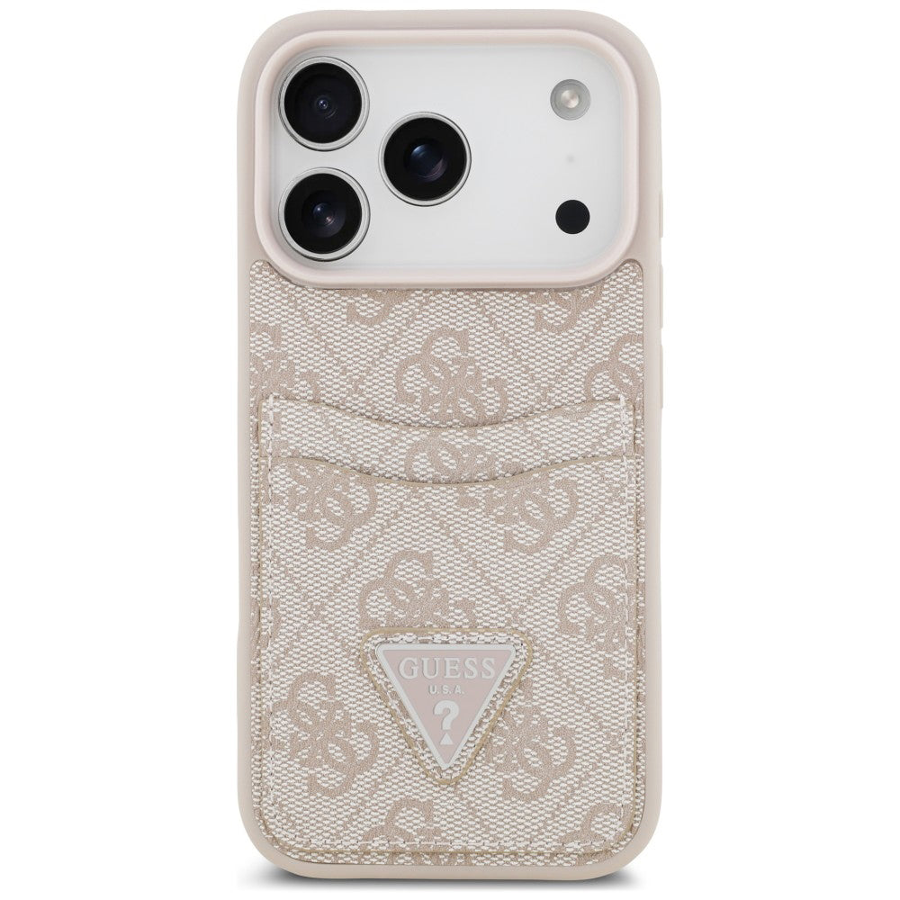 Coque pour Apple iPhone 18 Pro Max / 17 Pro Max, Guess, 4G Double Card Triangle, rose