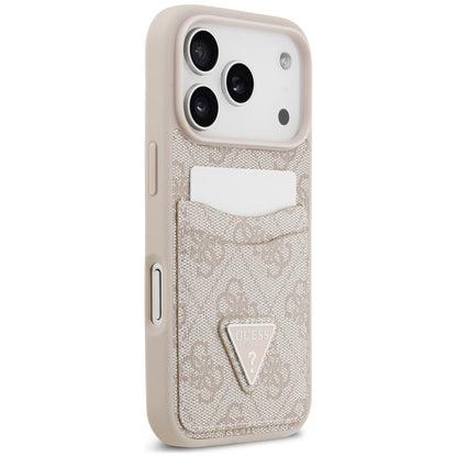 Coque pour Apple iPhone 18 Pro Max / 17 Pro Max, Guess, 4G Double Card Triangle, rose