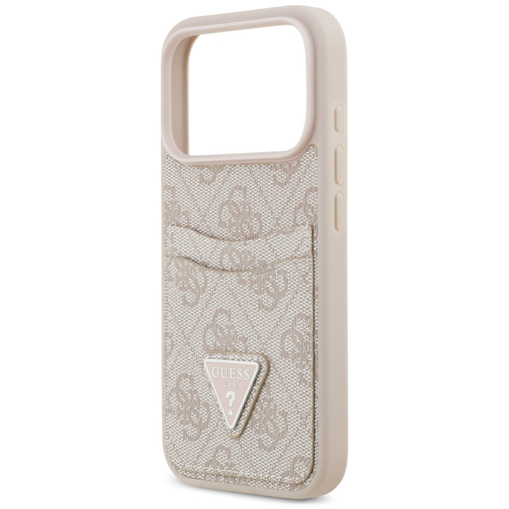 Coque pour Apple iPhone 18 Pro Max / 17 Pro Max, Guess, 4G Double Card Triangle, rose
