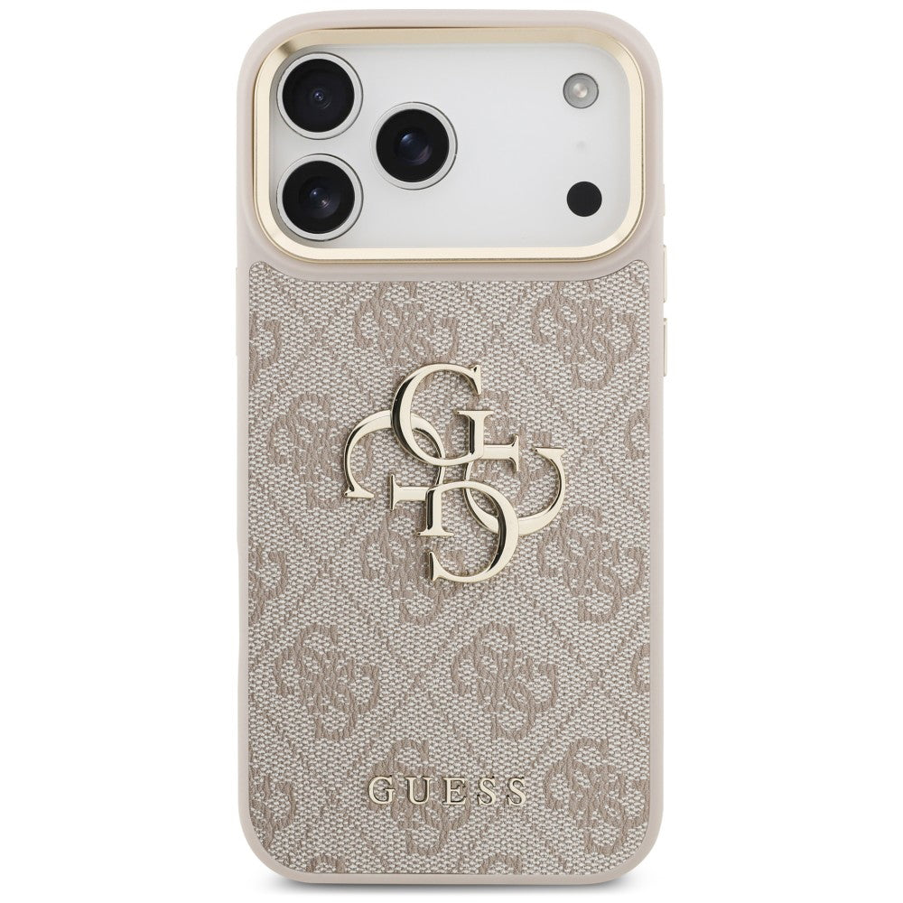 Case for Apple iPhone 18 Pro Max / 17 Pro Max, Guess, Big 4G Classic Logo & Big Strap Metal Buttons, Pink
