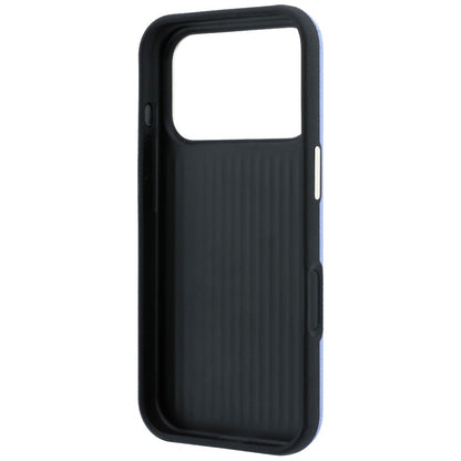 Coque pour Apple iPhone 18 Pro Max / 17 Pro Max, Guess, Grand Logo en Résine Grainée, Bleu