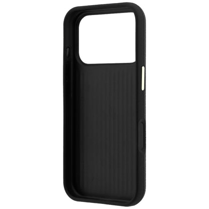 Coque pour Apple iPhone 18 Pro Max / 17 Pro Max, Guess, Grand Logo en Résine Grainée, Noire