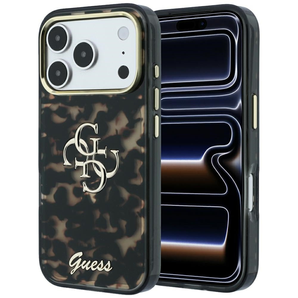 Case for Apple iPhone 18 Pro Max / 17 Pro Max, Guess, IML 4G Metal Script, Brown