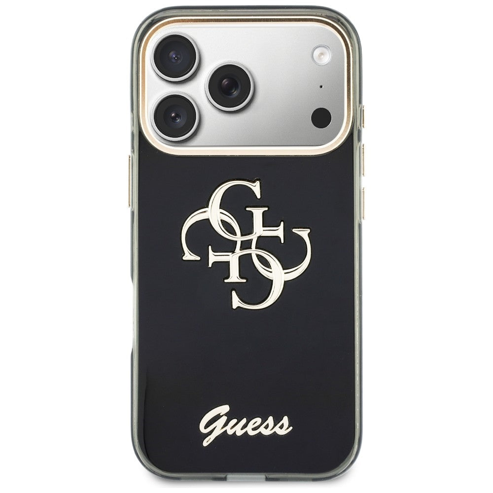 Case for Apple iPhone 18 Pro Max / 17 Pro Max, Guess, IML 4G Metal Script, Black