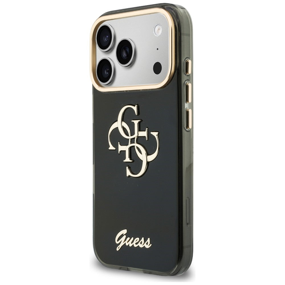 Case for Apple iPhone 18 Pro Max / 17 Pro Max, Guess, IML 4G Metal Script, Black