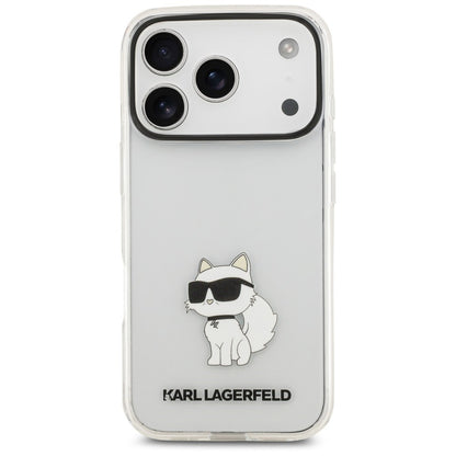 Coque pour Apple iPhone 18 Pro Max / 17 Pro Max, Karl Lagerfeld, IML Choupette NFT, transparente