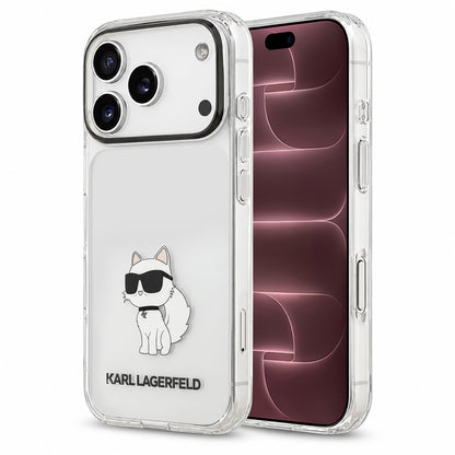 Coque pour Apple iPhone 18 Pro Max / 17 Pro Max, Karl Lagerfeld, IML Choupette NFT, transparente