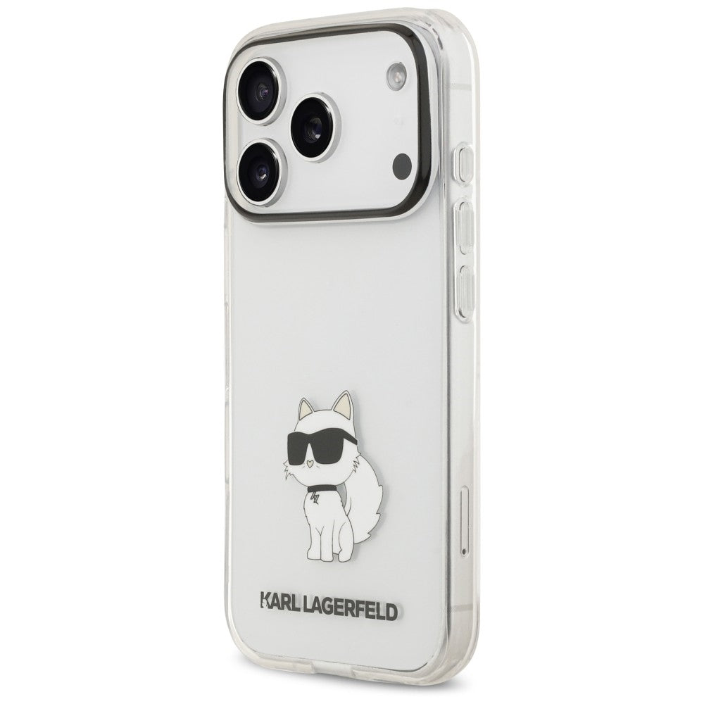 Coque pour Apple iPhone 18 Pro Max / 17 Pro Max, Karl Lagerfeld, IML Choupette NFT, transparente