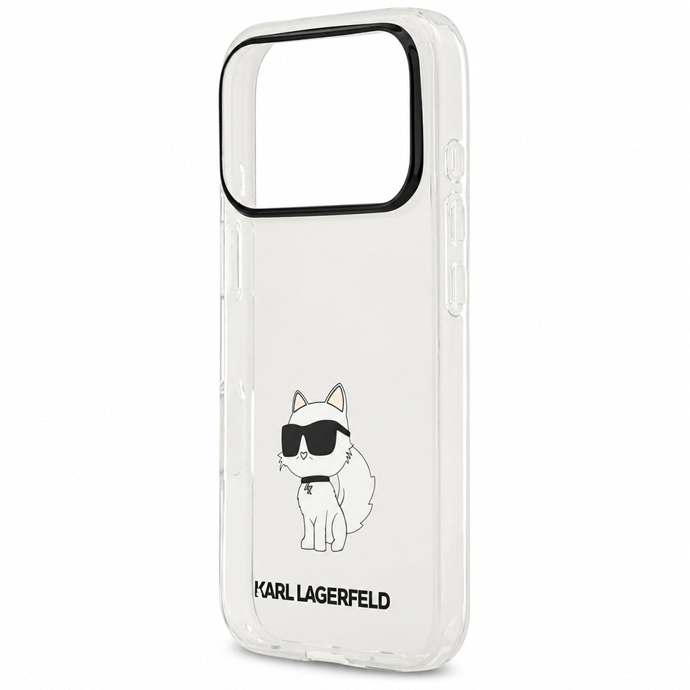 Coque pour Apple iPhone 18 Pro Max / 17 Pro Max, Karl Lagerfeld, IML Choupette NFT, transparente
