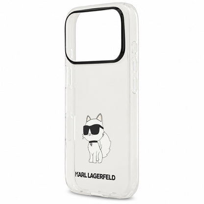 Coque pour Apple iPhone 18 Pro Max / 17 Pro Max, Karl Lagerfeld, IML Choupette NFT, transparente