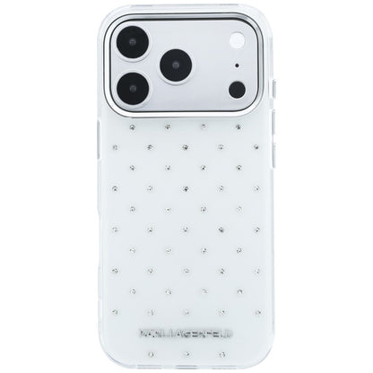 Coque pour Apple iPhone 18 Pro Max / 17 Pro Max, Karl Lagerfeld, Strass IML et Logo Électroplaqué, Blanc