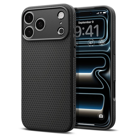 Coque pour Apple iPhone 18 Pro Max / 17 Pro Max, Spigen, Liquid Air, Noir Mat ACS12111