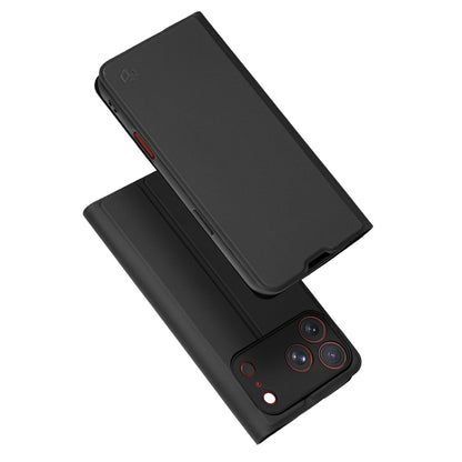 Coque pour Apple iPhone 18 Pro Max / 17 Pro Max, Techsuit, Magskin Book, Noire