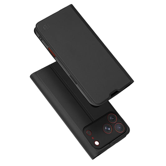 Coque pour Apple iPhone 18 Pro Max / 17 Pro Max, Techsuit, Magskin Book, Noire