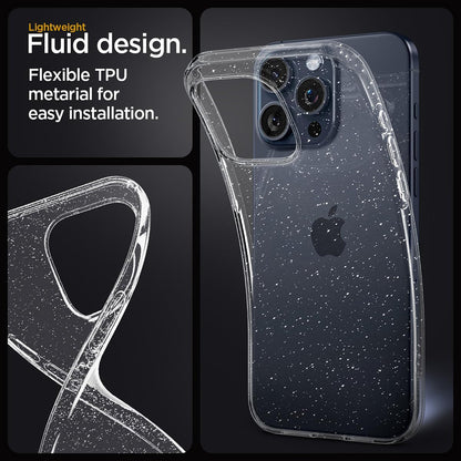 Coque pour Apple iPhone 18 Pro Max / 17 Pro Max, Techsuit, SparkleSkin, Transparente