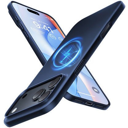 Coque MagSafe pour Apple iPhone 18 Pro Max / 17 Pro Max, Torras, OriginFit, Bleu Foncé