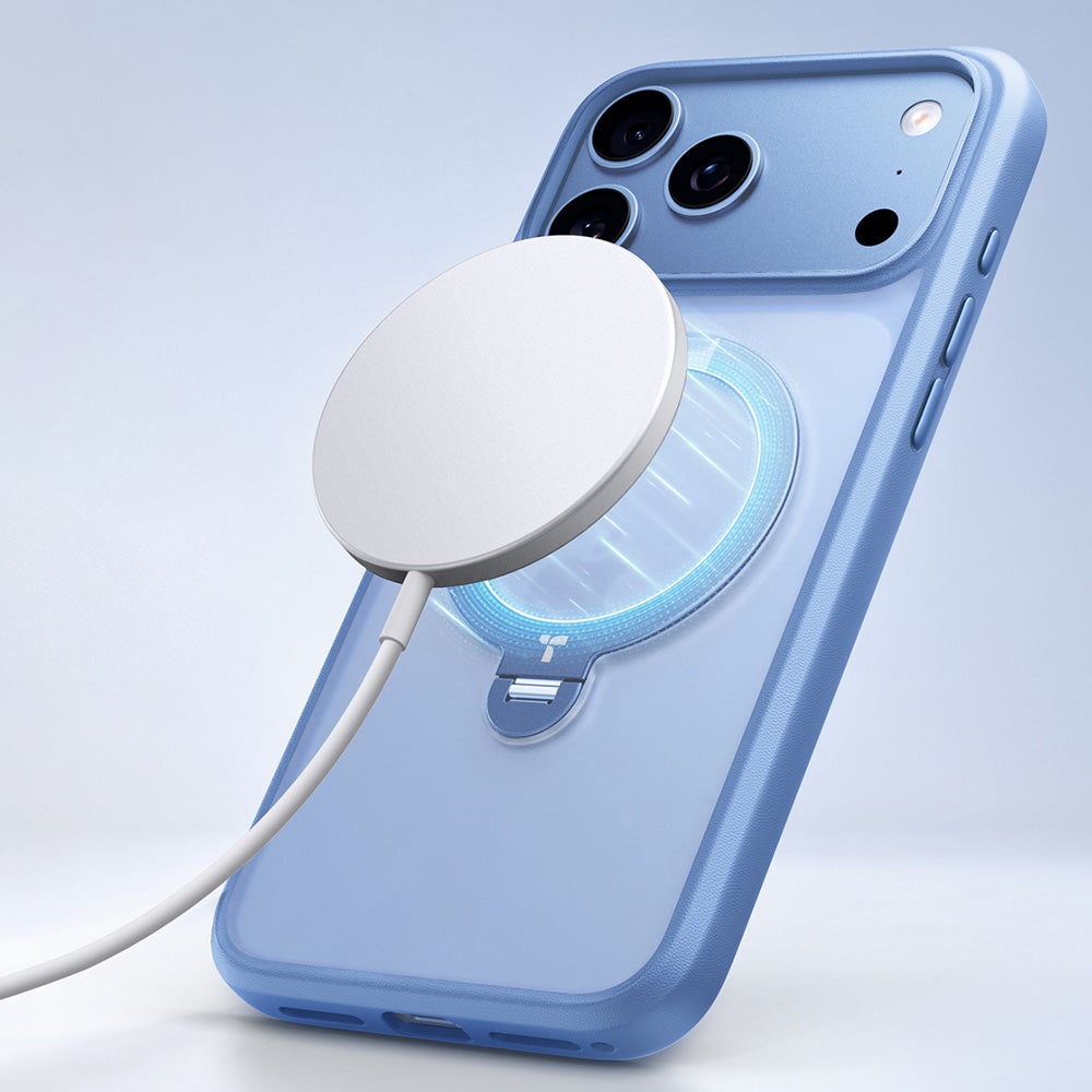MagSafe Case for Apple iPhone 18 Pro Max / 17 Pro Max, Torras, Ostand Spin, Blue