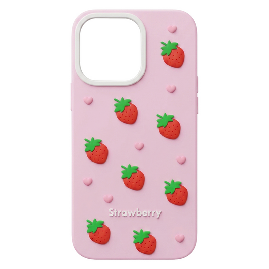 Coque pour Apple iPhone 17 Pro, OEM, Fraise, Rose