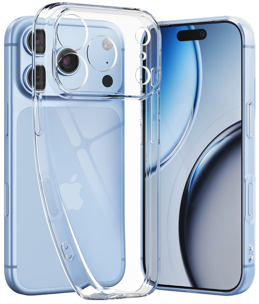Coque pour Apple iPhone 18 Pro / 17 Pro, Tech-Protect, Flexair avec protecteur d'écran, Transparente