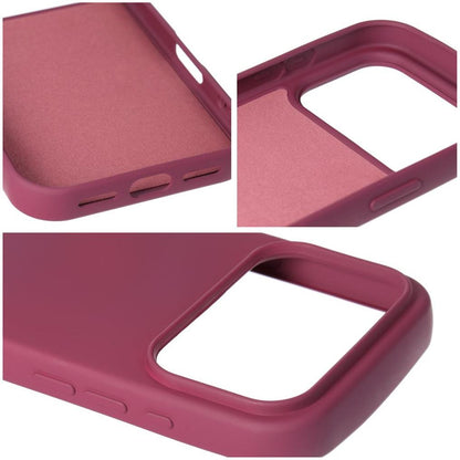 Coque pour Apple iPhone 18 Pro / iPhone 17 Pro, OEM, en silicone, bordeaux
