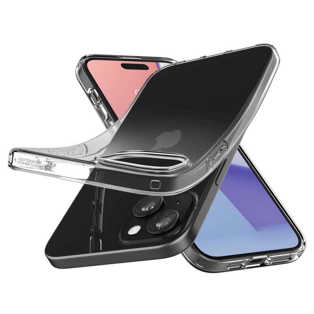 Étui pour Apple iPhone 15, Spigen, Liquid Crystal, Transparent