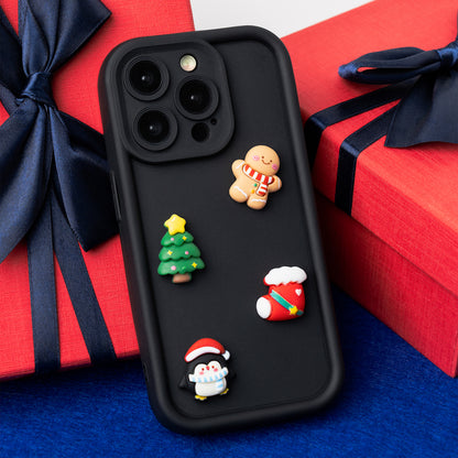 Coque pour Apple iPhone 15 Pro, OEM, Ultra Trendy 3D Christmas, Noire