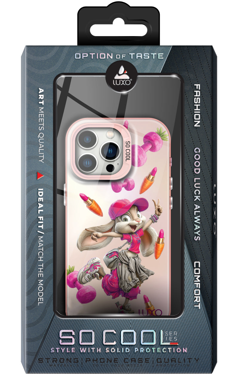 Coque pour Apple iPhone 17 Pro Max, LUXO So CooL, ArcadiA Rabbit, Multicolore