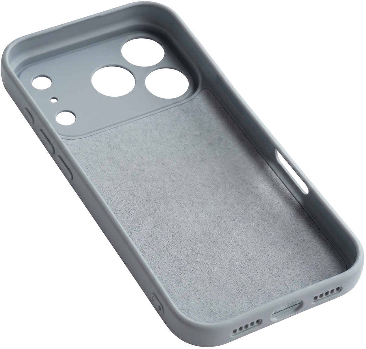 Coque pour Apple iPhone 17 Pro, OEM, Silicone, Gris