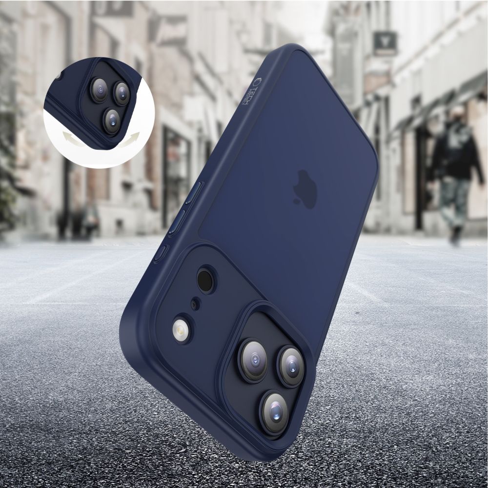 Étui pour Apple iPhone 17 Pro, Tech-Protect, Magmat, Bleu Marine Mat