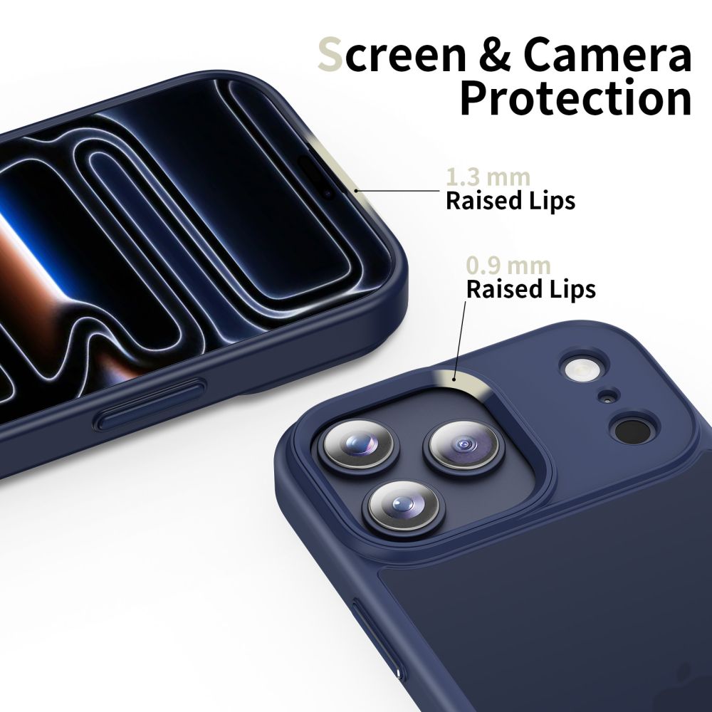 Étui pour Apple iPhone 17 Pro Max, Tech-Protect, Magmat, Bleu Marine Mat