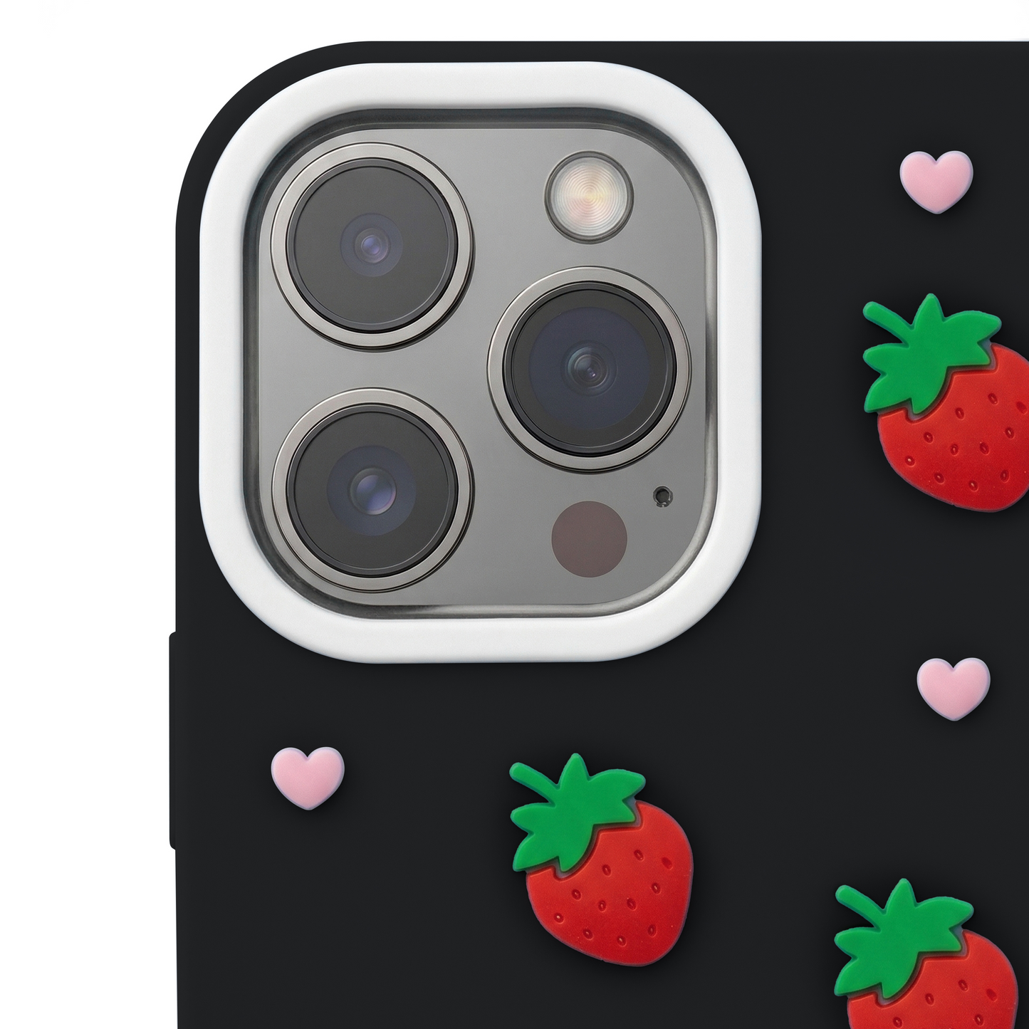 Coque pour Apple iPhone 17 Pro Max, OEM, Strawberry, Noire