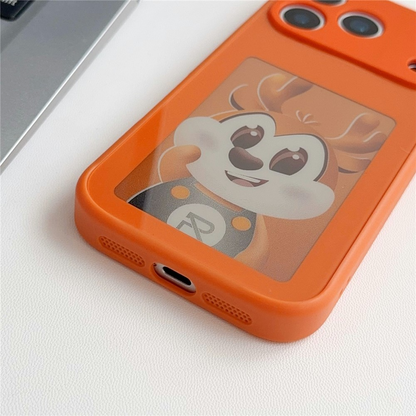 Case for Apple iPhone 17 Pro, OEM, Customized E-Ink Display, Orange