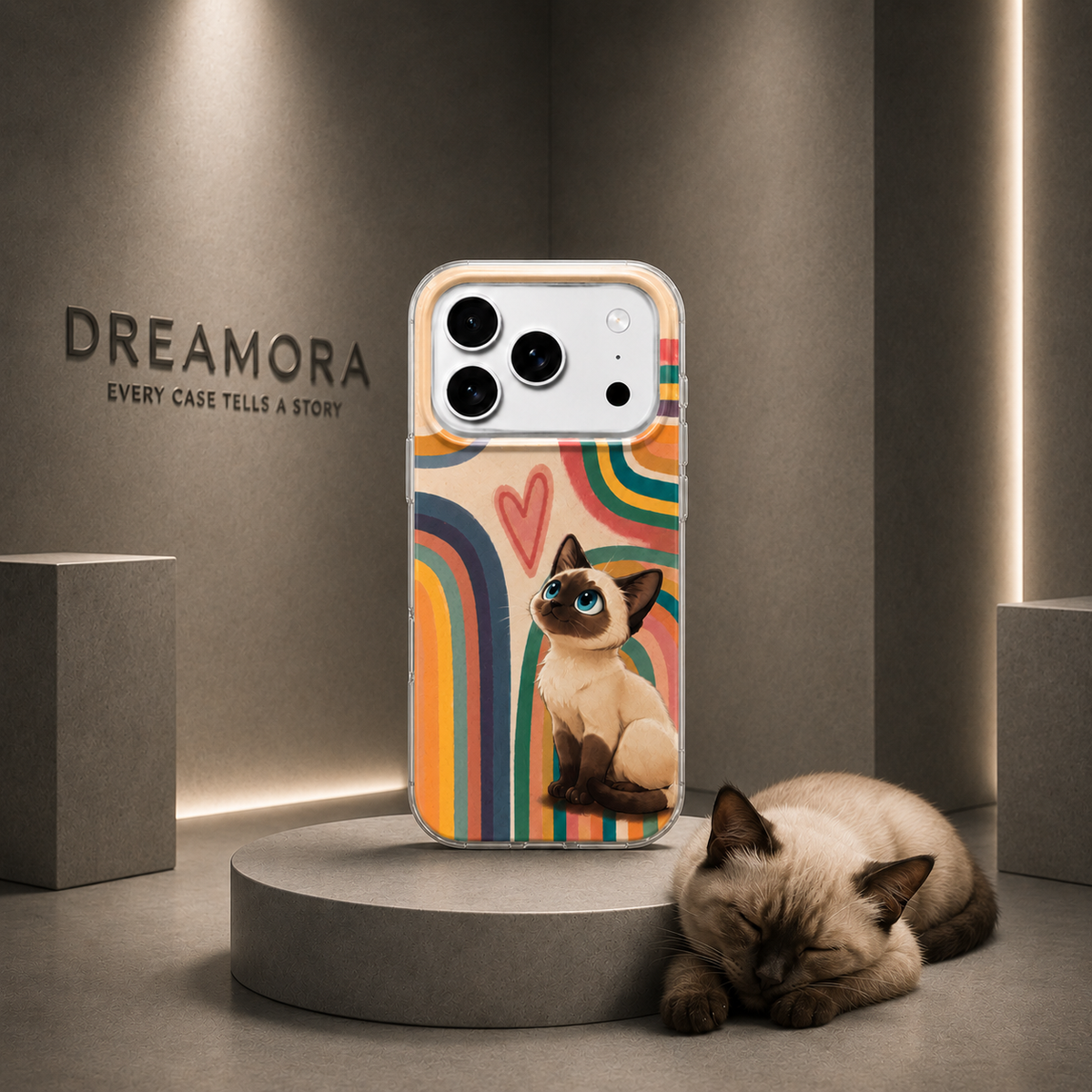 Coque pour Apple iPhone 16 Pro Max, Perfect Case, Dreamora Kitty, Multicolore