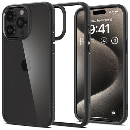 Coque pour Apple iPhone 15 Pro, Spigen, Ultra Hybride, Noir ACS06713