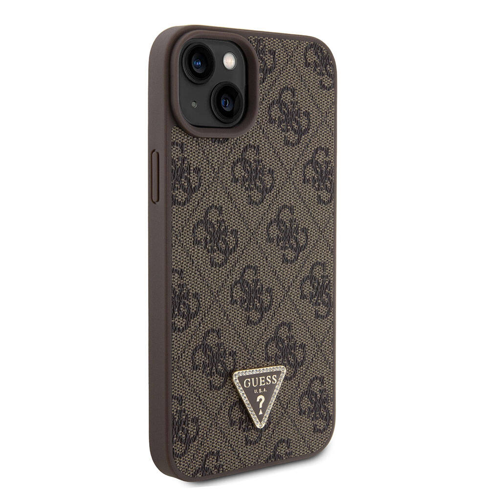 Case for Apple iPhone 15 Plus, Guess, Crossbody 4G Metal Logo, Brown, Resealed