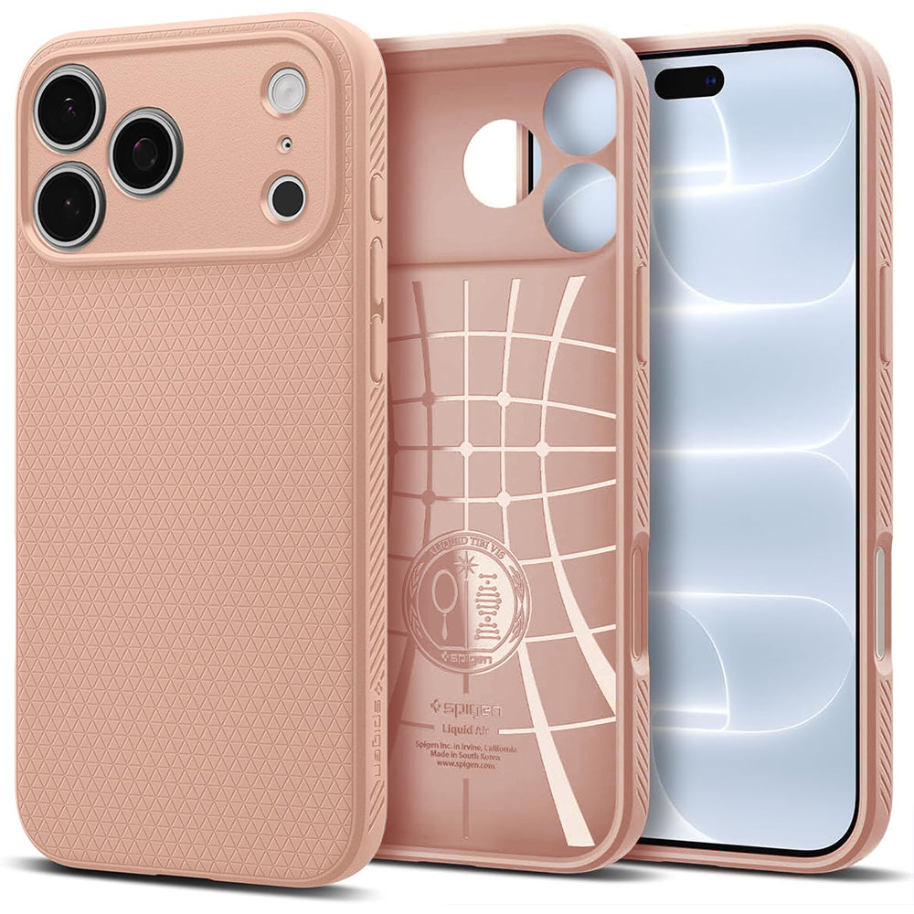 Coque pour Apple iPhone 18 Pro Max / 17 Pro Max, Spigen, Liquid Air, Rose ACS12115
