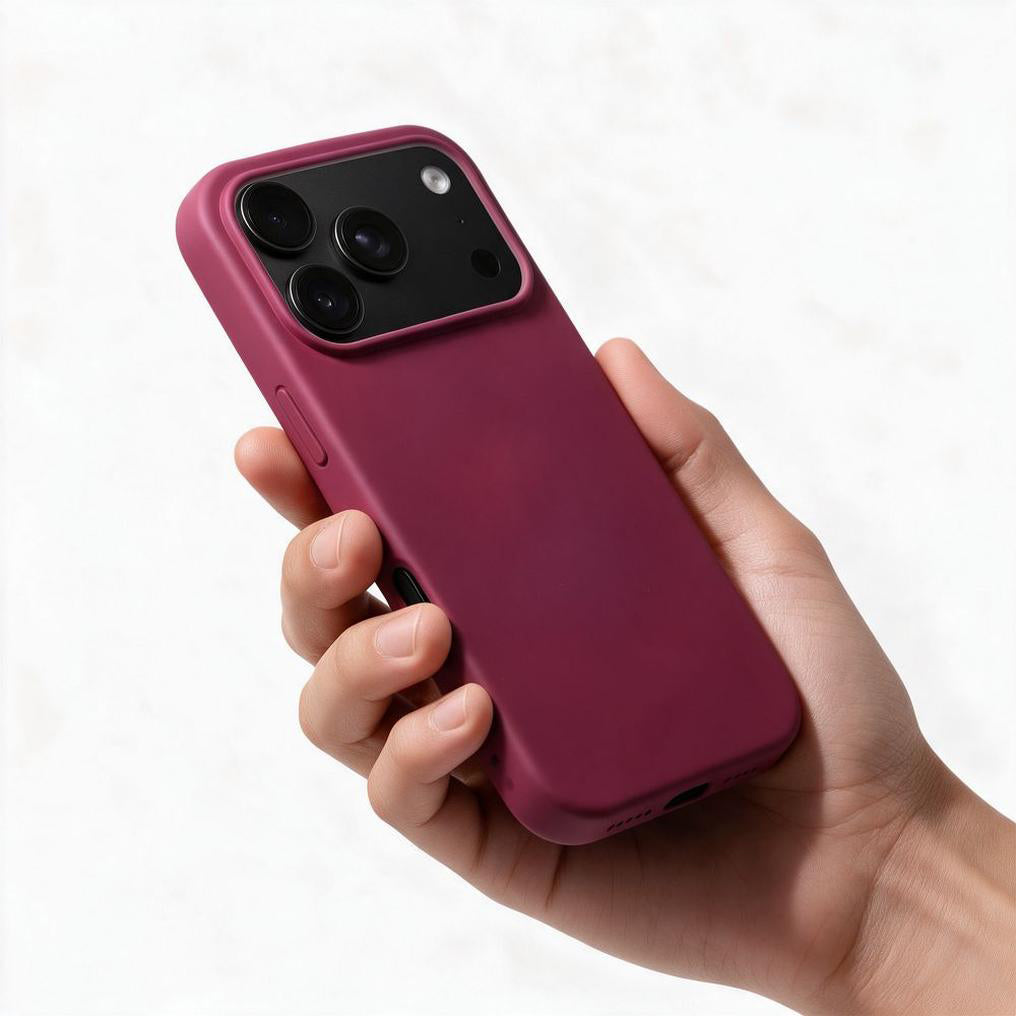 Coque pour Apple iPhone 18 Pro / iPhone 17 Pro, OEM, en silicone, bordeaux